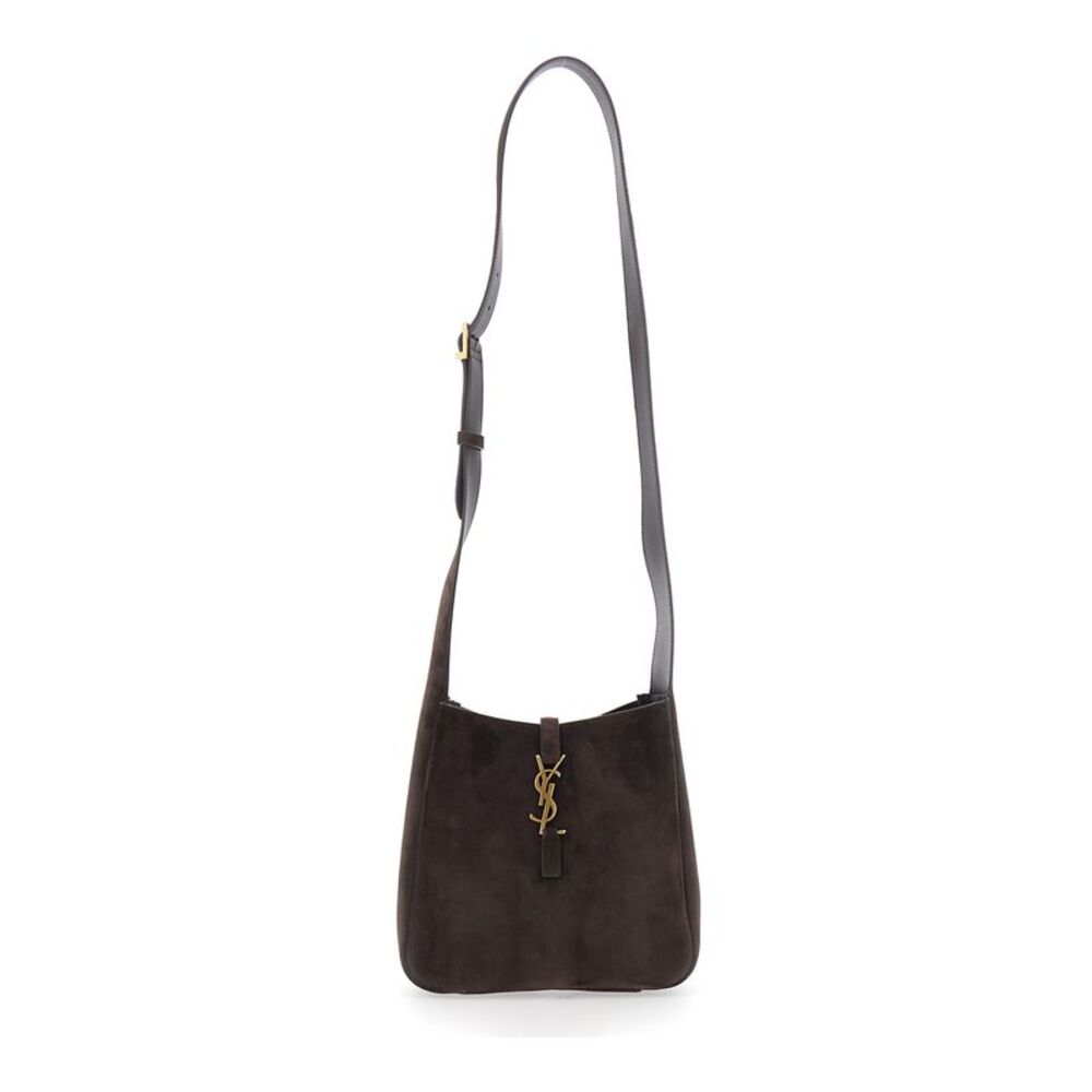 Saint Laurent Women Le 5 A 7 Supple Crossbody Bag Suede Satin
